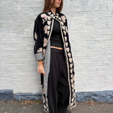 Suzani Velvet Jacket Long - Heart Border (Style 2 )