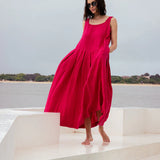 Binti Dress Fuchsia - Linen