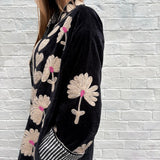 Suzani Velvet Jacket Long - Heart Border (Style 2 )
