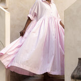 Edith Dress Pink - Cotton Poplin