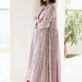 Edith Dress - Cotton Voile Blue Floral