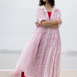 Edith Dress - Cotton Voile Pink Floral