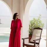 Edith Dress Fuchsia - Linen