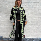 Suzani Velvet Jacket Long - Heart Border (Style 2 )