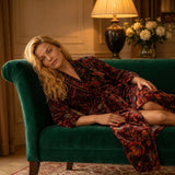 Velvet printed robe - Mulberry