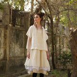 Luna Top Linen & Lace - Cream - Gaudy & Prim