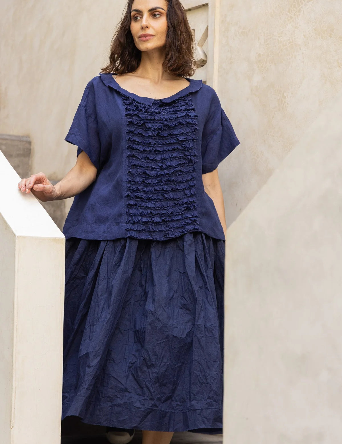 Jua Top Indigo - Linen