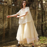 Amelie Tutu Slip Dress Long Warm White