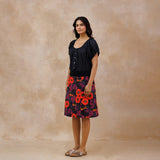 Reversible skirt - Elsie and Sunflowers print