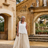 Tutu Slip Dress Long Warm White- Ecru