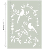 Annie Sloan Chinoiserie Birds Stencil - Gaudy & Prim