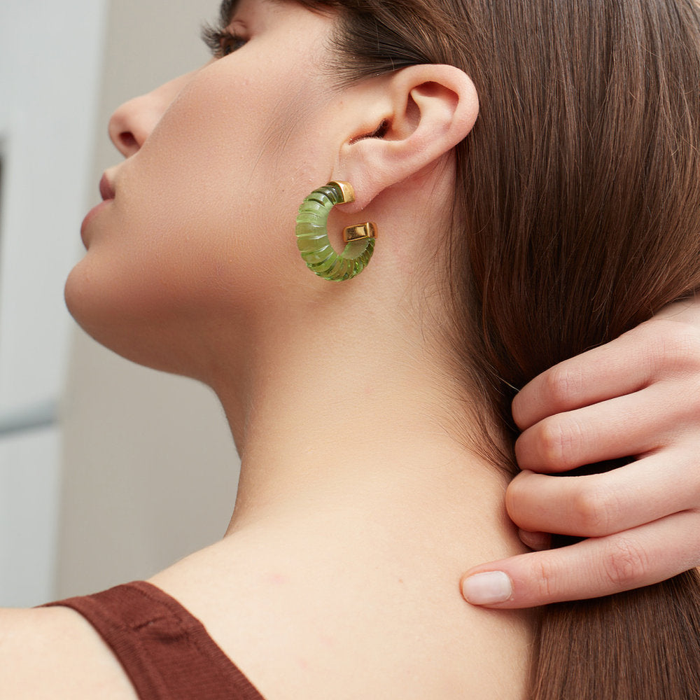 Esme Earrings Green - Gaudy & Prim