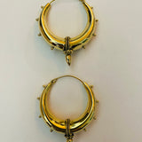 Brass hoop earrings - Gaudy & Prim