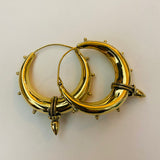 Brass hoop earrings - Gaudy & Prim