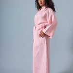 Linen Kimono Bathrobe - Pink - Gaudy & Prim