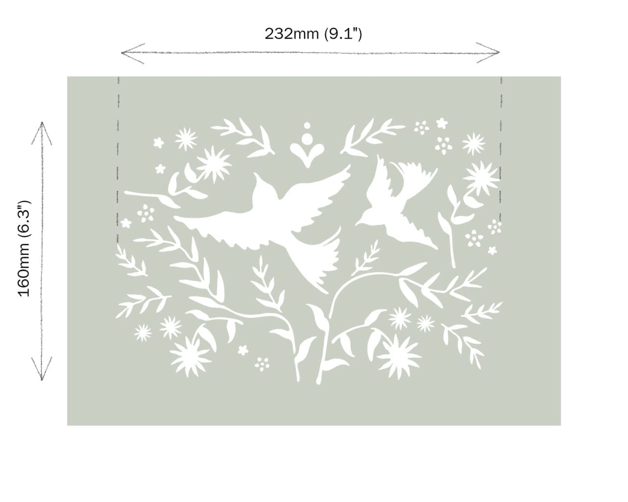 Annie Sloan Mexico Birds Stencil - Gaudy & Prim