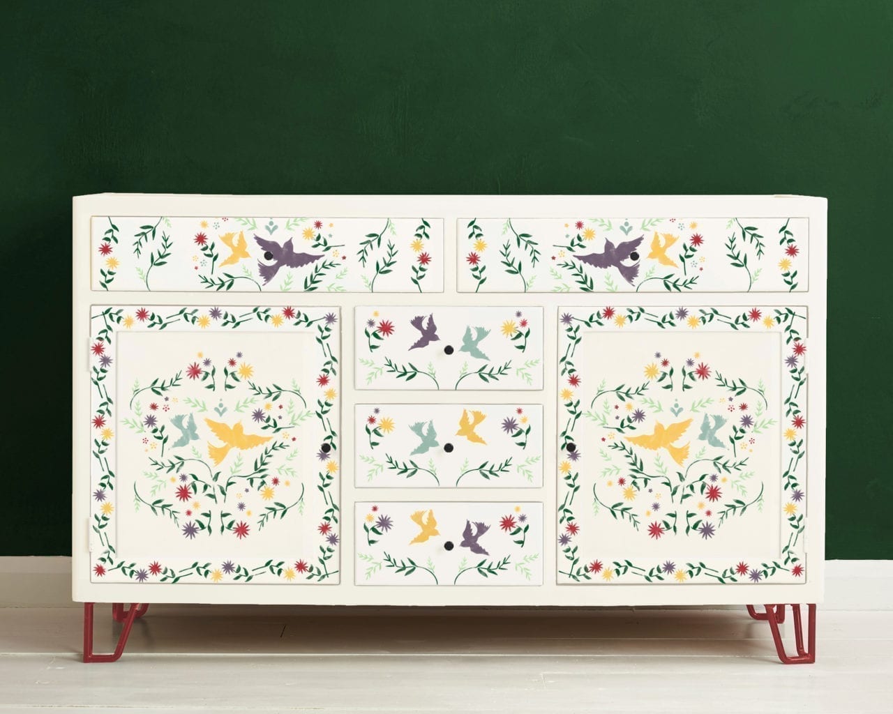Annie Sloan Mexico Birds Stencil - Gaudy & Prim