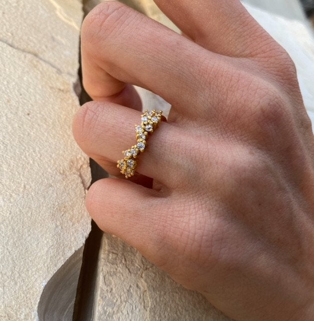 Octavia Ring - Crystal Clear - Gaudy & Prim
