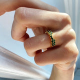 Octavia Ring - Emerald Green - Gaudy & Prim
