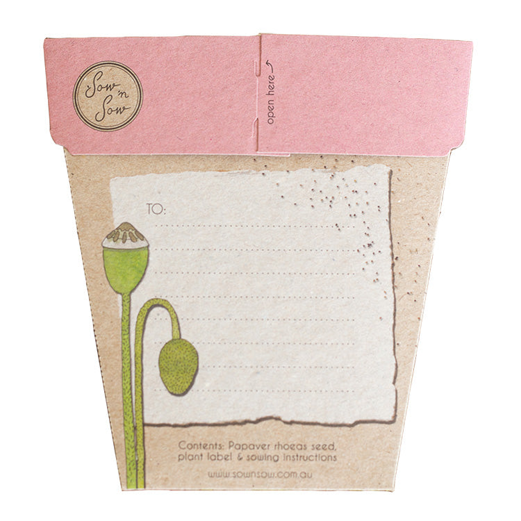 Sow n sow Gift Card  - Poppy - Gaudy & Prim