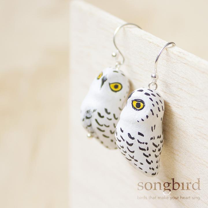 Snowy Owl Earrings - Gaudy & Prim