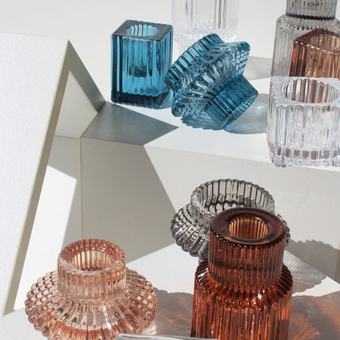 Aida Taper and Tea Light Candle Holder - Gaudy & Prim