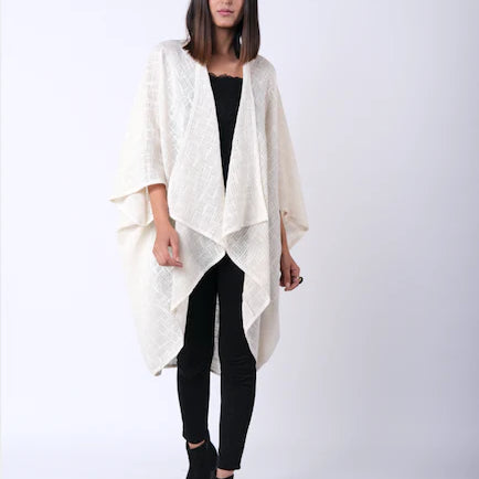 Radha Rani Hemp cotton kimono - cream - Gaudy & Prim