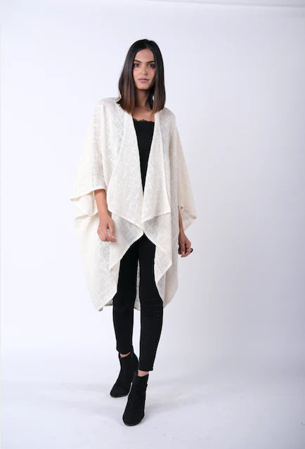 Radha Rani Hemp cotton kimono - cream - Gaudy & Prim