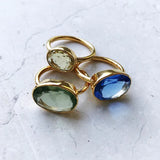 Oval Chunky Ring - Emerald - Gaudy & Prim