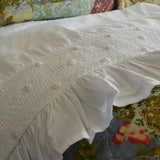 Smocked with Rosebuds Flat Sheet King Size - Gaudy & Prim