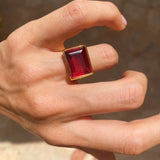 Lenny Ring - Ruby Red - Gaudy & Prim