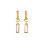 Sandi Huggie Earrings Clear - Gaudy & Prim