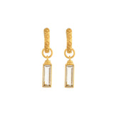 Sandi Huggie Earrings Clear - Gaudy & Prim