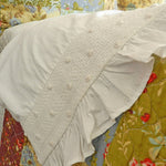 Smocked with Rosebuds Flat Sheet King Size - Gaudy & Prim