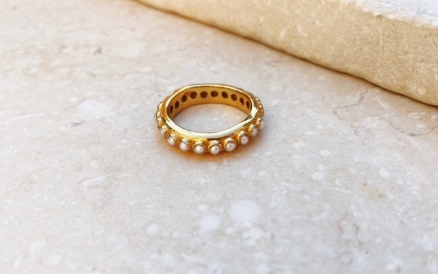 Astri Stacking Ring - Pearl - Gaudy & Prim