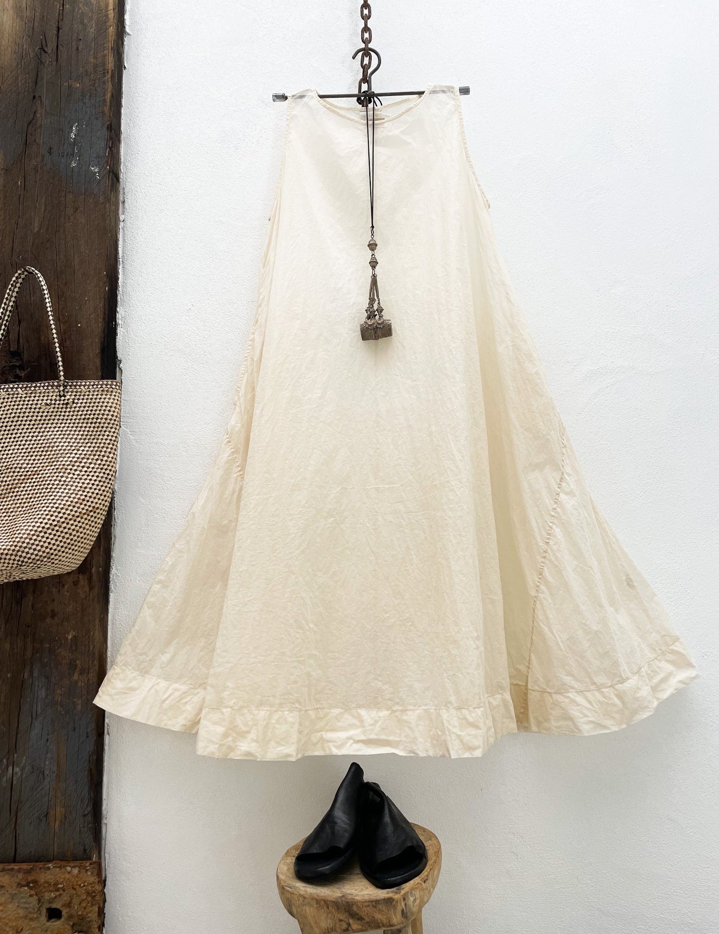 Zahra Cotton Organdy Dress - Ecru - Gaudy & Prim