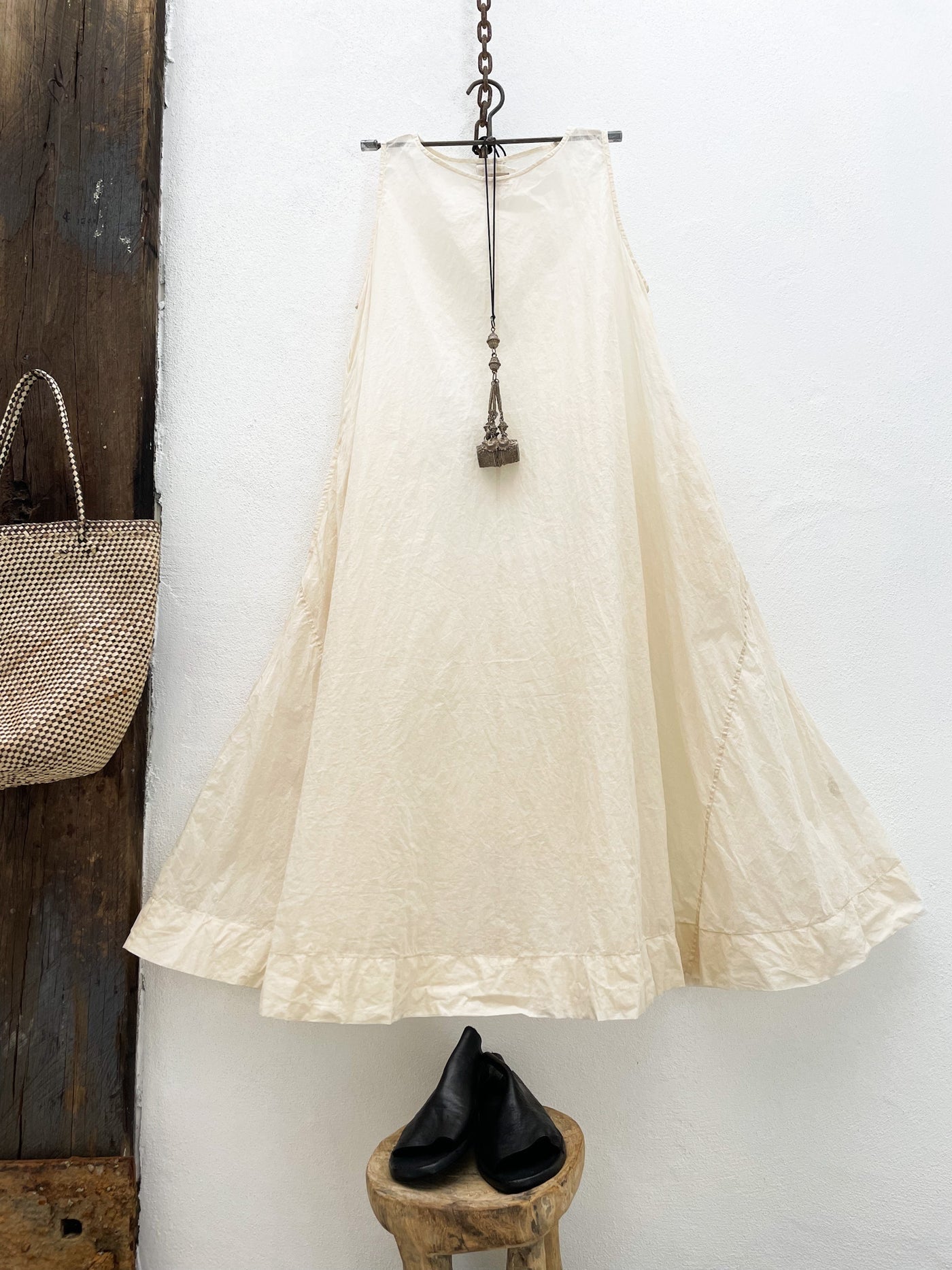 Zahra Cotton Organdy Dress - Ecru - Gaudy & Prim