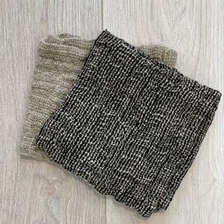 Audrey Wash Cloth - Natural + Black - Gaudy & Prim