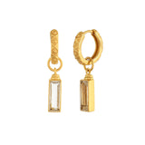 Sandi Huggie Earrings Clear - Gaudy & Prim