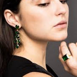 Sheena Earrings - Emerald - Gaudy & Prim