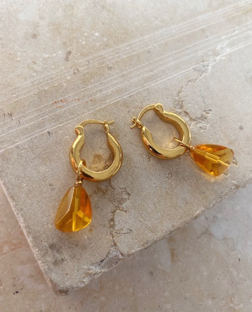 Priya Earrings - Citrine - Gaudy & Prim