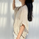 Mesh Linen Poncho Natural - Gaudy & Prim