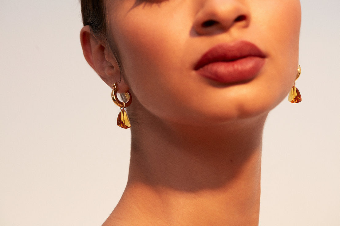 Priya Earrings - Citrine - Gaudy & Prim