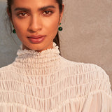 Cassandra Earrings Emerald - Gaudy & Prim