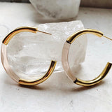 Gold Chunky Hoop Earrings Champagne - Gaudy & Prim