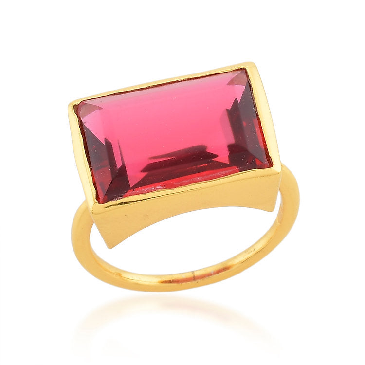 Lenny Ring - Ruby Red - Gaudy & Prim