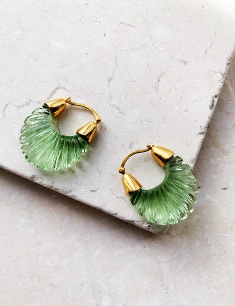 Etienne Earrings - Green - Gaudy & Prim