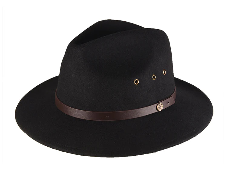 The RataTat Felt Hat - Black - Gaudy & Prim