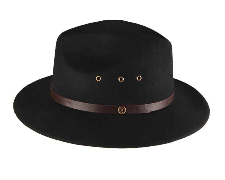 The RataTat Felt Hat - Black - Gaudy & Prim