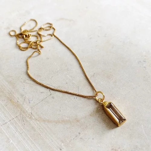 Sandi Necklace Crystal Champagne - Gaudy & Prim